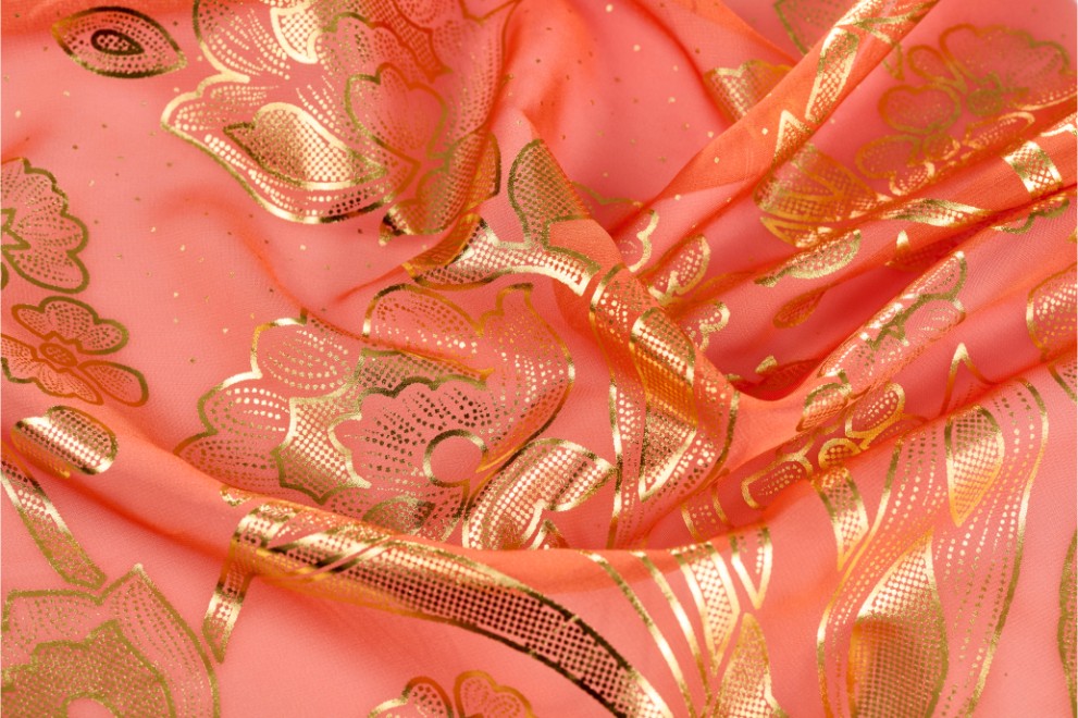 Foil Print on Chiffon